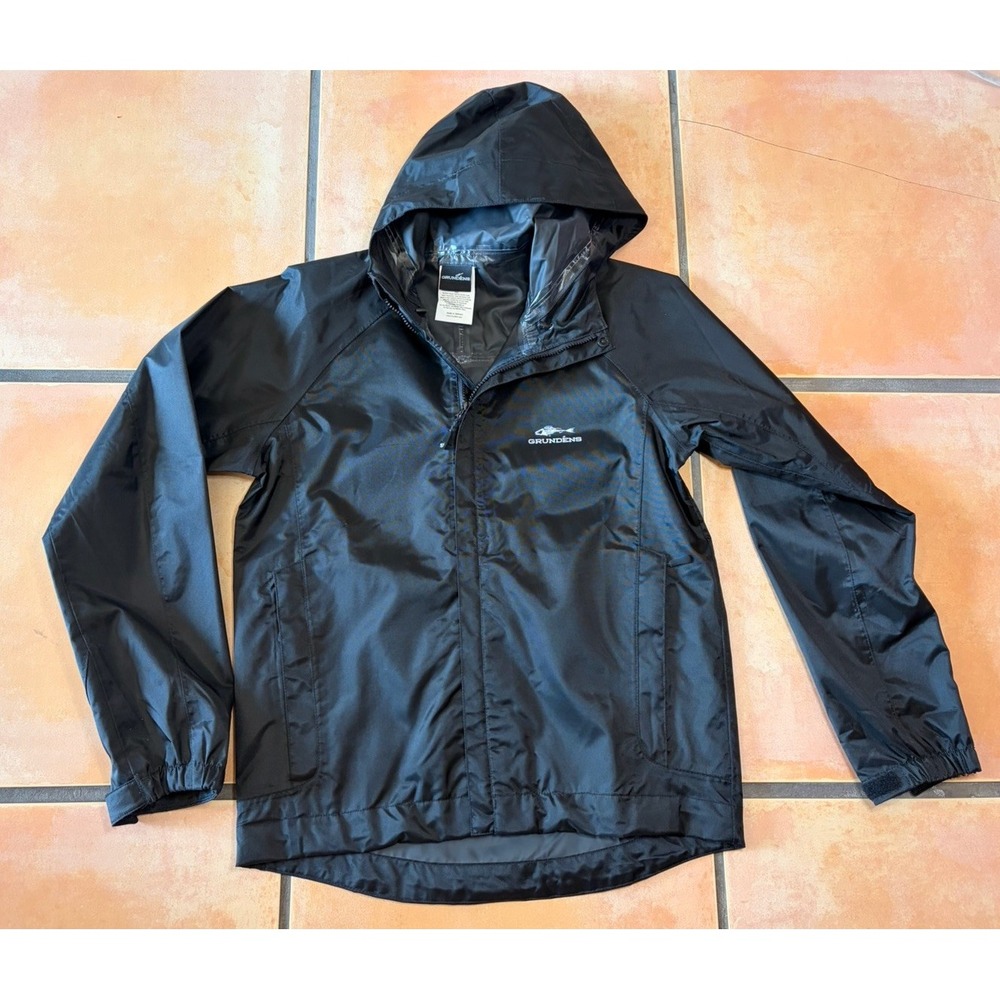 Grundens Weather Watch Jacket Small Black Waterproof Fishing Rain Coat